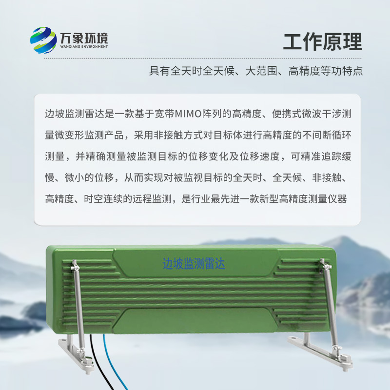 邊坡穩(wěn)定監(jiān)測(cè)雷達(dá)可精準(zhǔn)追蹤緩慢、微小的位移