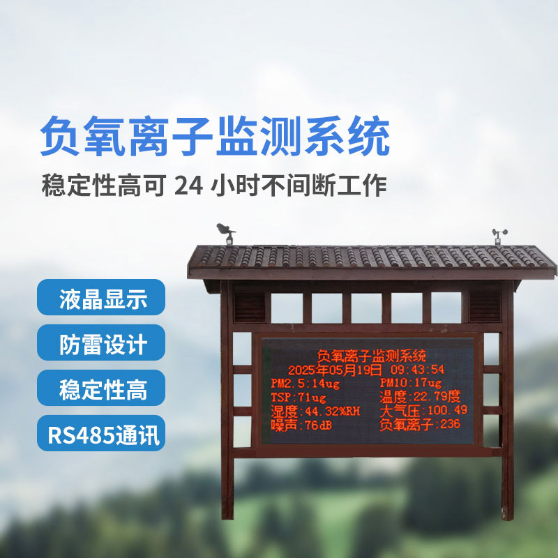 在線負氧離子監測系統